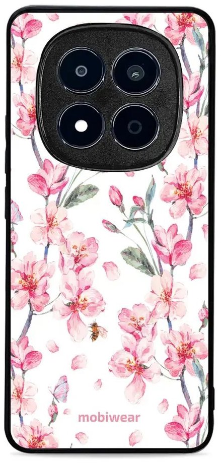 Mobiwear Glossy lesklé puzdro na Xiaomi Redmi Note 15 Pro+ 5G ružové kvety