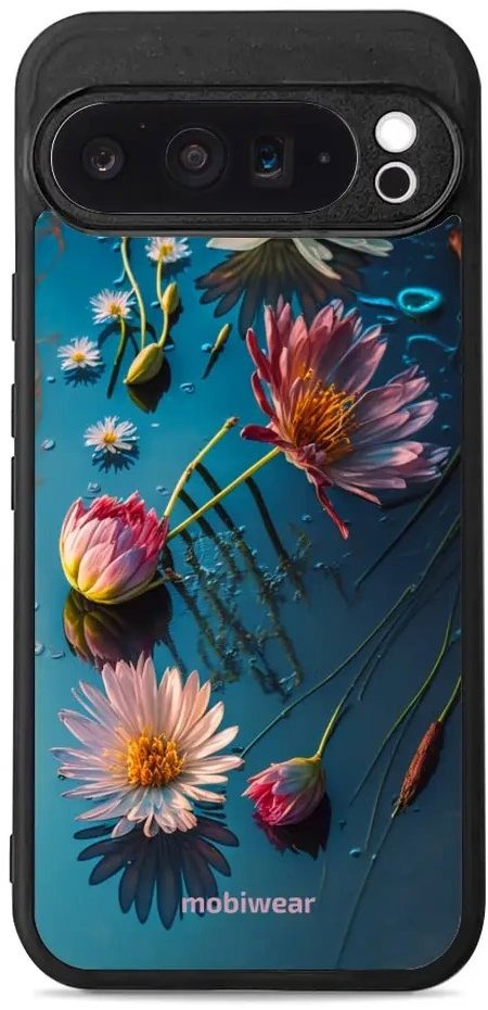 Mobiwear Glossy lesklé puzdro na Google Pixel 9 Pro XL kvety na hladine