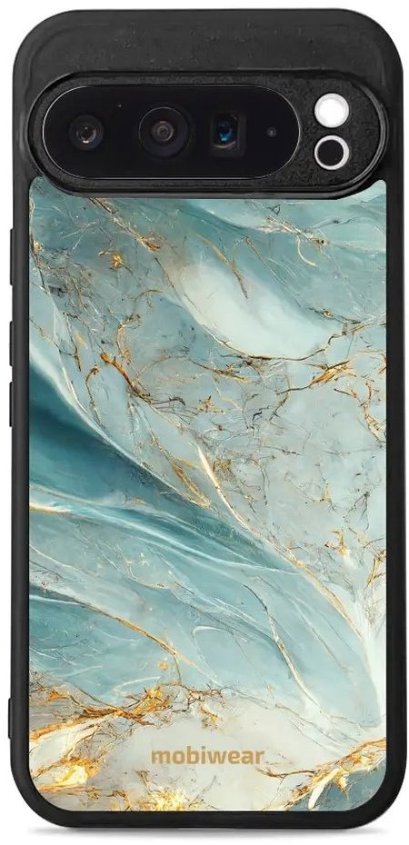 Mobiwear Glossy lesklé puzdro na Google Pixel 9 Pro XL zelenkavý mramor