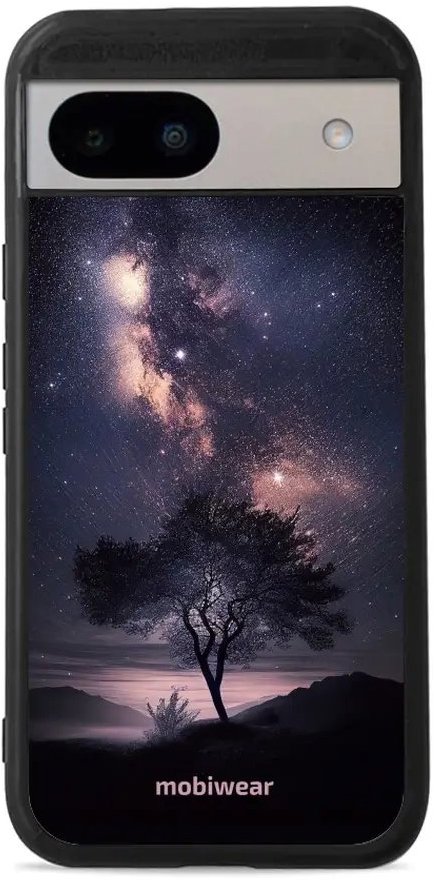 Mobiwear Glossy lesklé puzdro na Google Pixel 8A strom s galaxiou