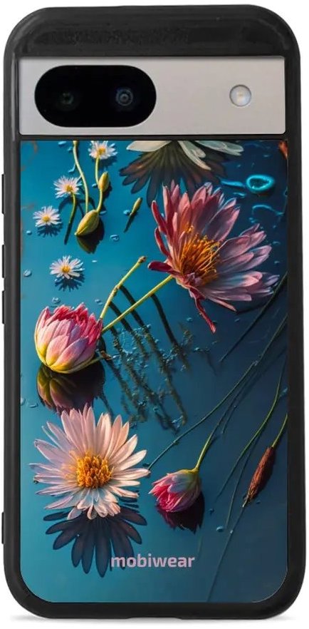 Mobiwear Glossy lesklé puzdro na Google Pixel 8A kvety na hladine