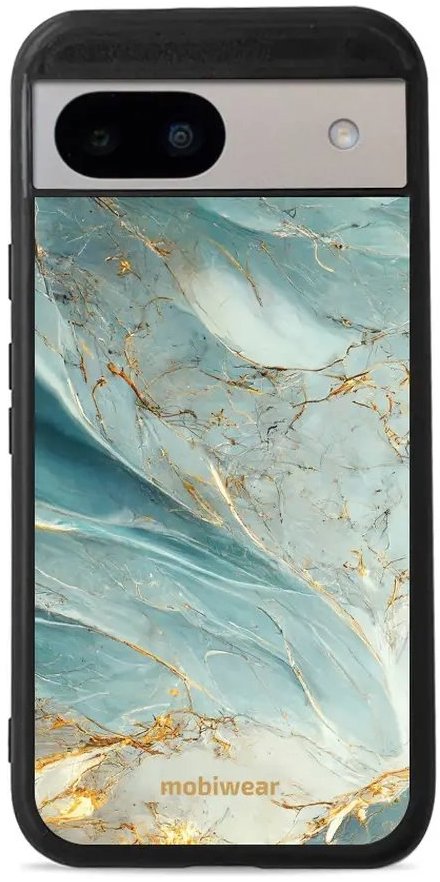 Mobiwear Glossy lesklé puzdro na Google Pixel 8A zelenkavý mramor