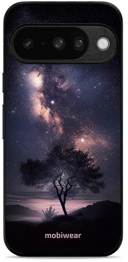 Mobiwear Glossy lesklé puzdro na Google Pixel 10 strom s galaxiou