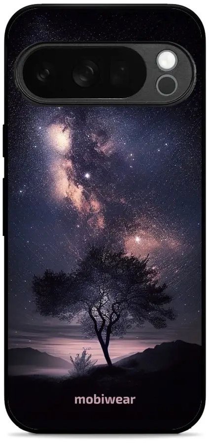 Mobiwear Glossy lesklé puzdro na Google Pixel 10 Pro strom s galaxiou