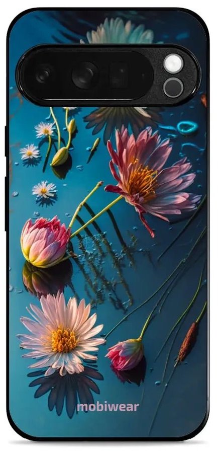 Mobiwear Glossy lesklé puzdro na Google Pixel 10 Pro XL kvety na hladine