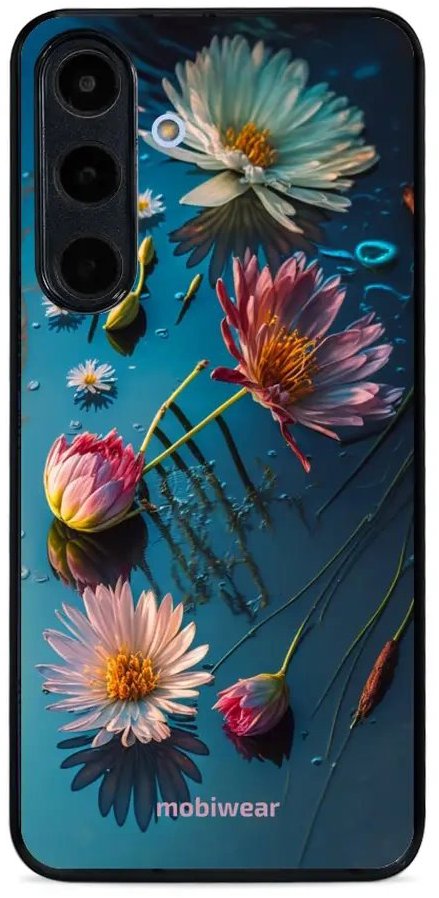 Mobiwear Glossy lesklé puzdro na Samsung Galaxy S25 FE kvety na hladine