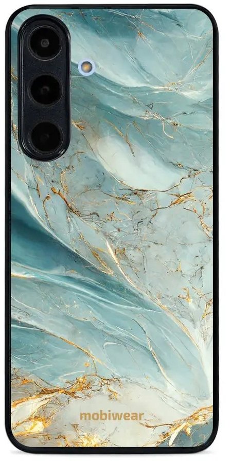Mobiwear Glossy lesklé puzdro na Samsung Galaxy S25 FE zelenkavý mramor