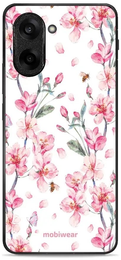 Mobiwear Glossy lesklé puzdro na OnePlus Nord CE5 ružové kvety