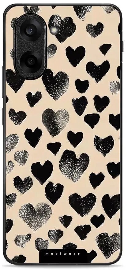 Mobiwear Glossy lesklé puzdro na OnePlus Nord CE5 čierne srdiečka