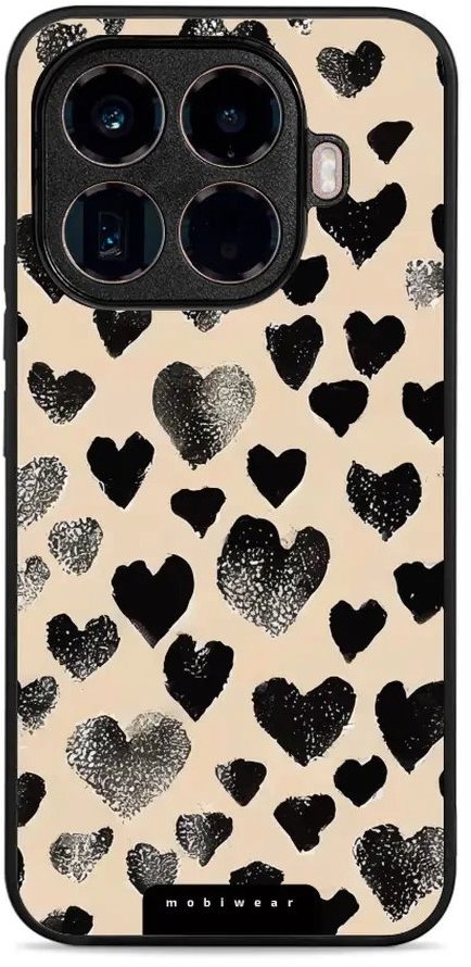 Mobiwear Glossy lesklé puzdro na Xiaomi 15T Pro čierne srdiečka
