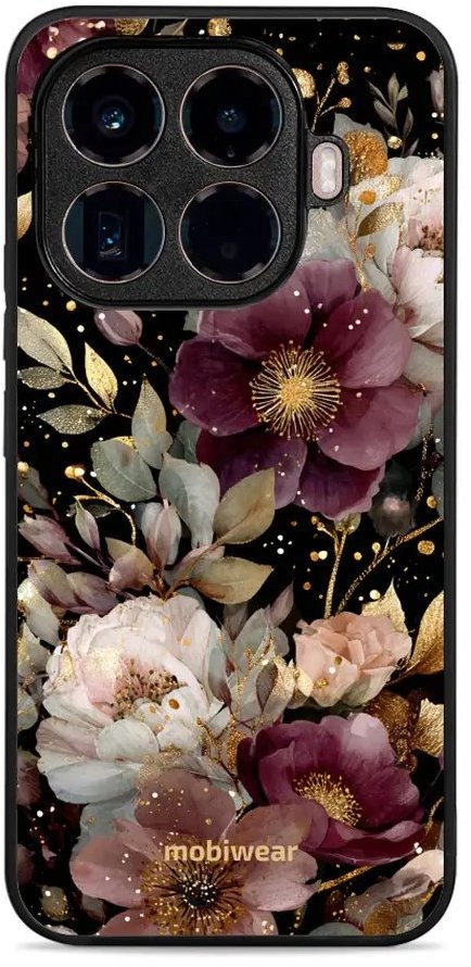 Mobiwear Glossy lesklé puzdro na Xiaomi 15T Pro zlatisté kvietky