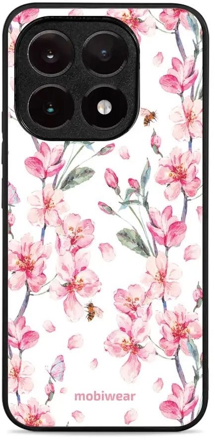 Mobiwear Glossy lesklé puzdro na Xiaomi 15T ružové kvety