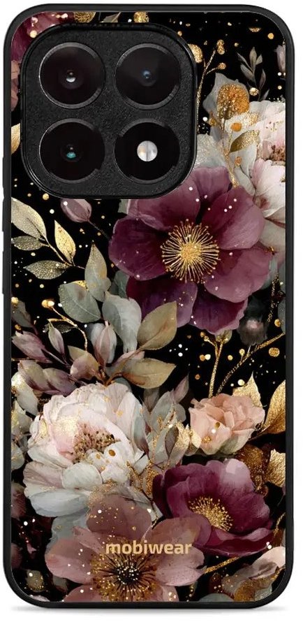 Mobiwear Glossy lesklé puzdro na Xiaomi 15T zlatisté kvietky