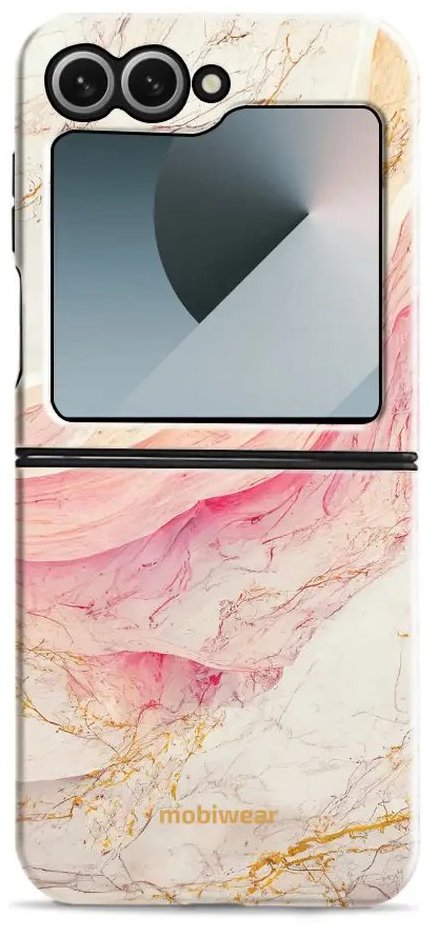 Mobiwear Elite Pro odolný obal na Samsung Galaxy Z Flip 7 FE ružový mramor