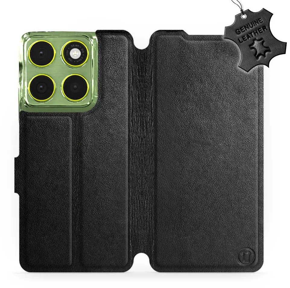 Mobiwear Kožené flip puzdro pre Motorola Moto G06 power čierne