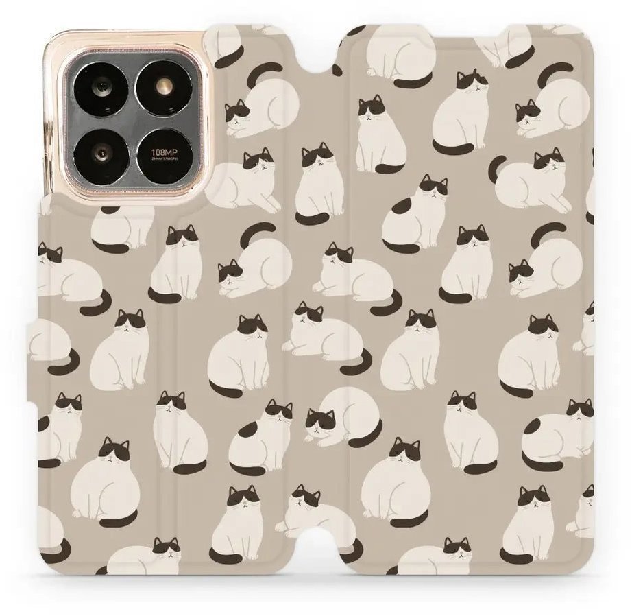 Mobiwear Flip puzdro pre Honor x7d mačky