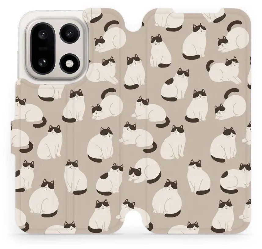 Mobiwear Flip puzdro pre OnePlus 15 mačky