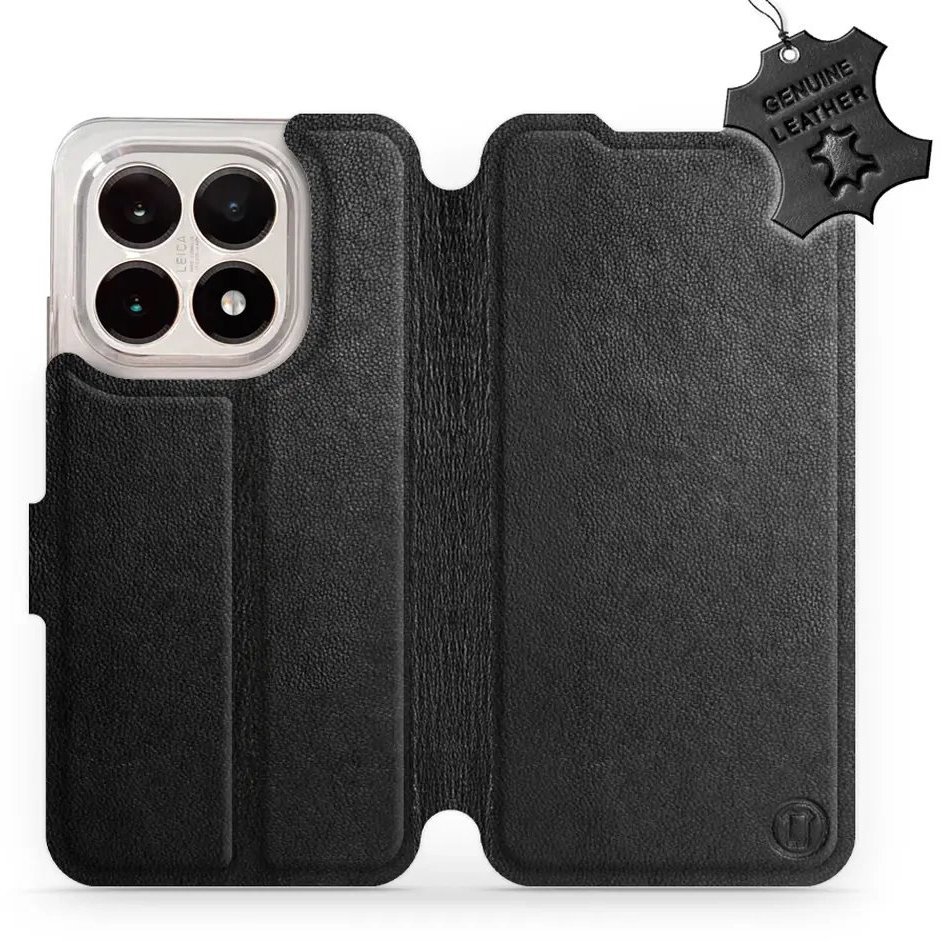 Mobiwear Kožené flip puzdro pre Xiaomi 15T čierne