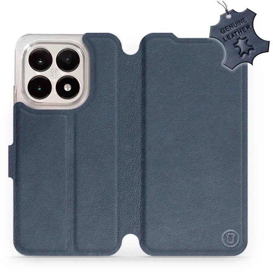 Mobiwear Kožené flip puzdro pre Xiaomi 15T modré