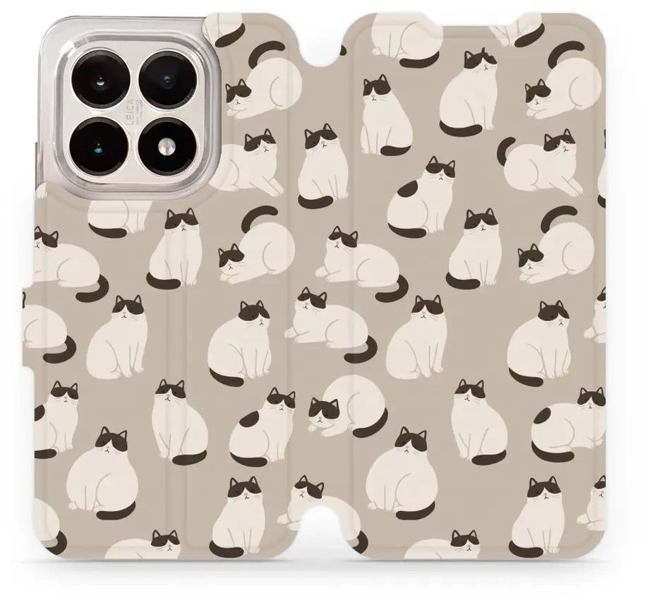 Mobiwear Flip puzdro pre Xiaomi 15T mačky