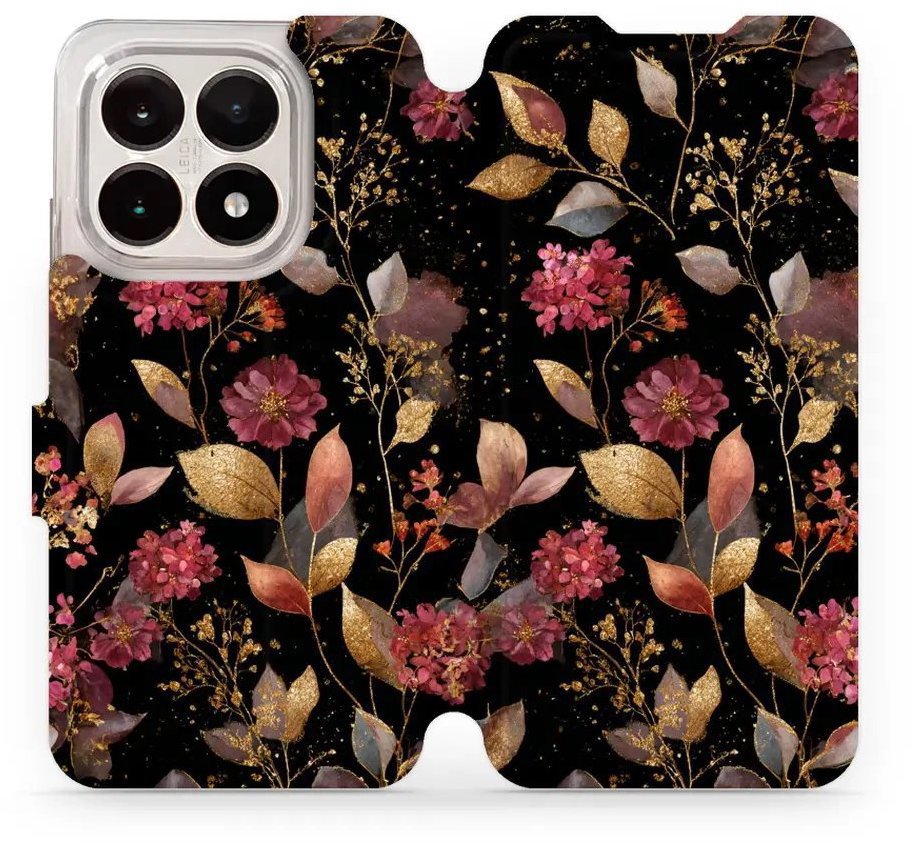 Mobiwear Flip puzdro pre Xiaomi 15T zlatisté lístky