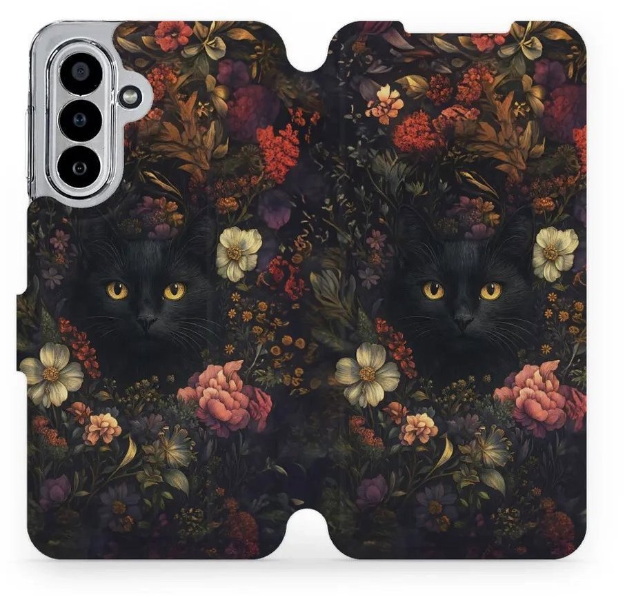Mobiwear Flip puzdro pre Samsung Galaxy A17/A17 5G tmavé mačky