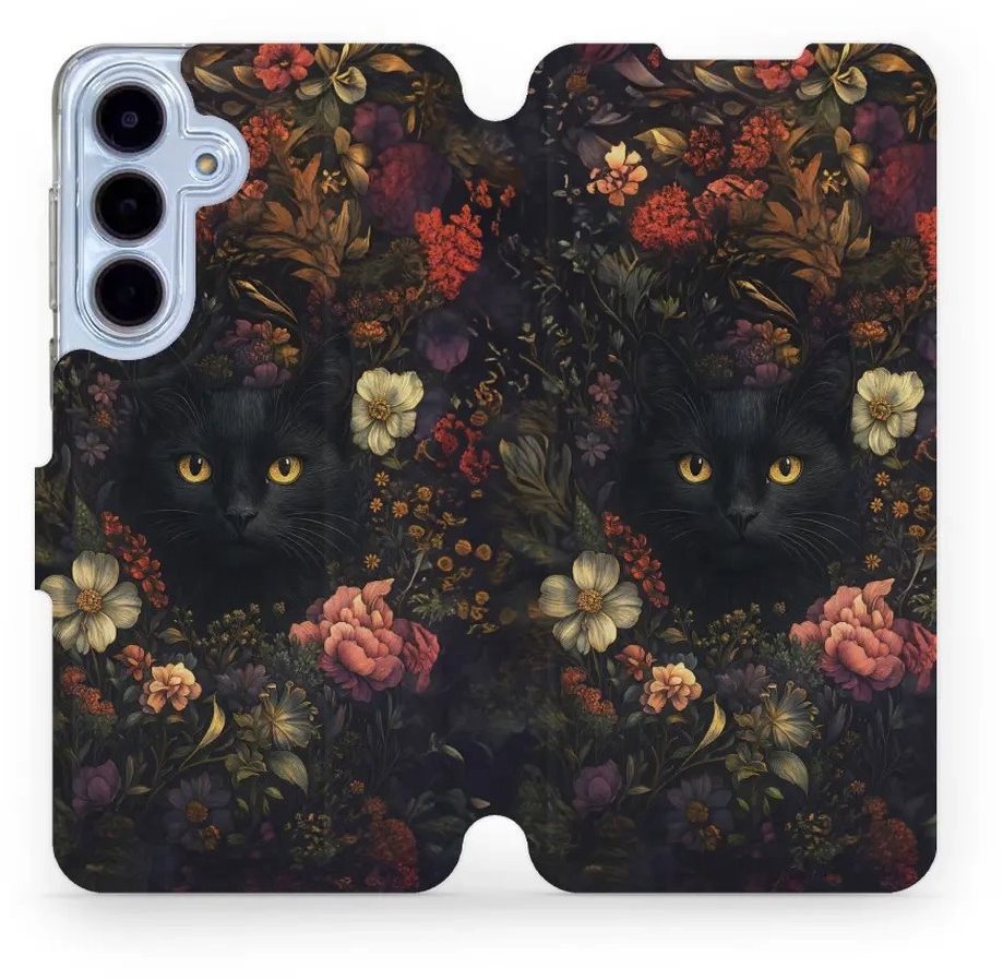 Mobiwear Flip puzdro pre Samsung Galaxy S25 FE tmavé mačky
