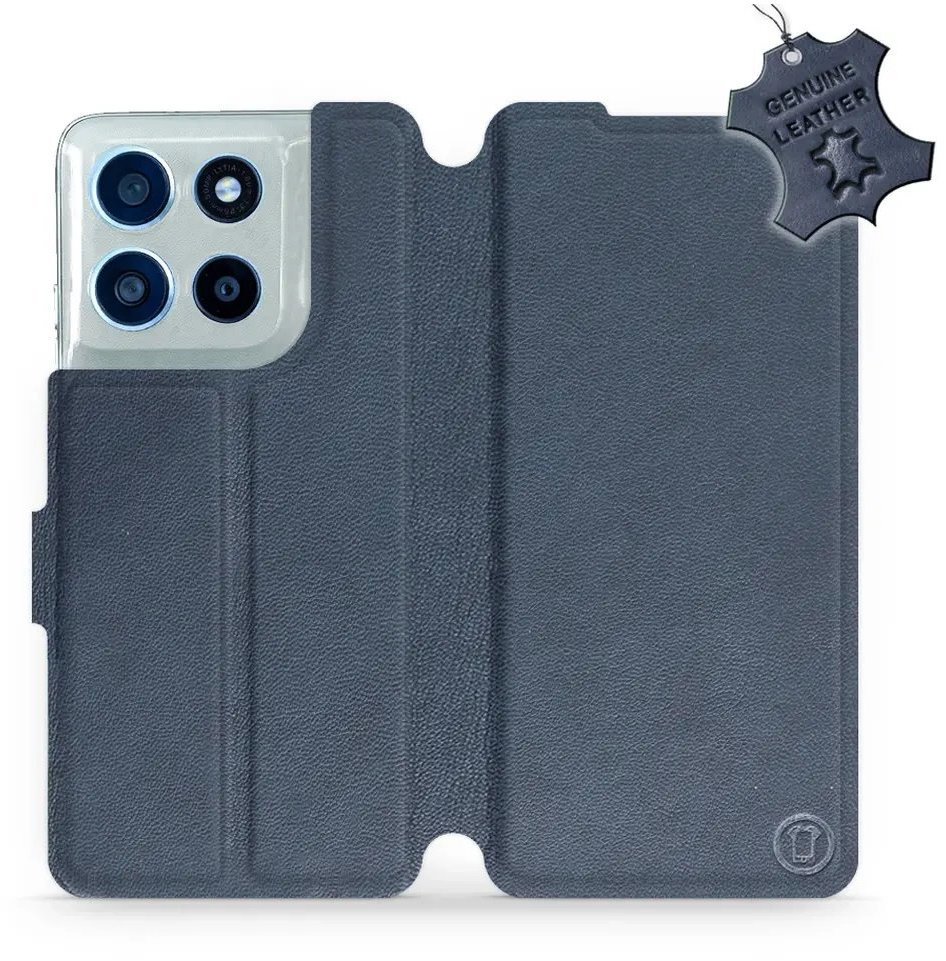 Mobiwear Kožené flip puzdro pre Motorola Moto G56 5G modré