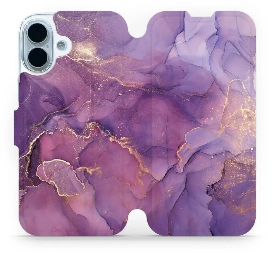 Mobiwear Flip puzdro pre Apple iPhone 17 fialový mramor