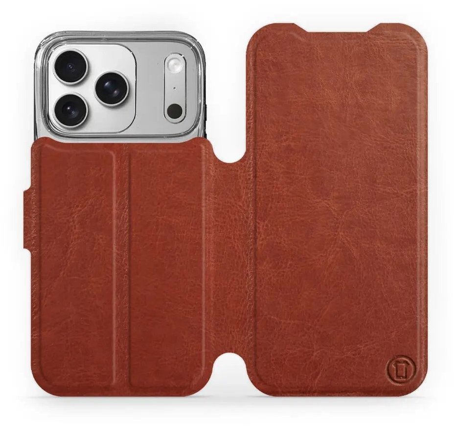 Mobiwear Flip puzdro pre Apple iPhone 17 Pro hnedé a sivé
