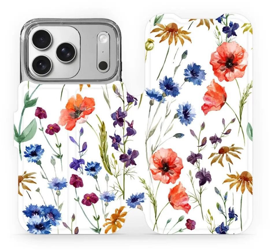 Mobiwear Flip puzdro pre Apple iPhone 17 Pro kvety
