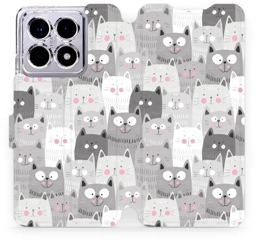 Mobiwear flip knižkové pre Xiaomi 14T - Mačičky