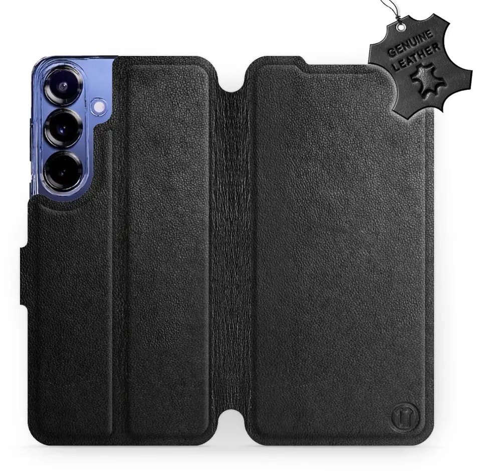 Mobiwear kožené flip knižkové pre Samsung Galaxy S25 Plus - Čierne