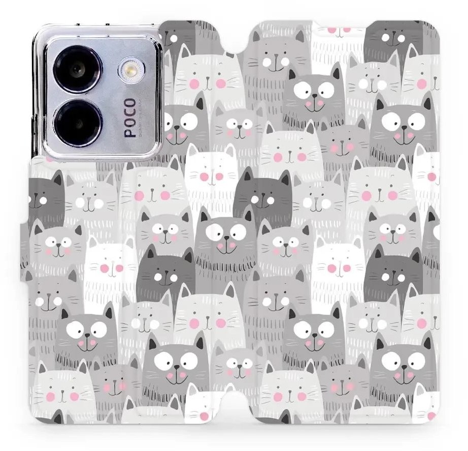 Mobiwear flip knižkové pre POCO M7 Pro 5G - Mačičky