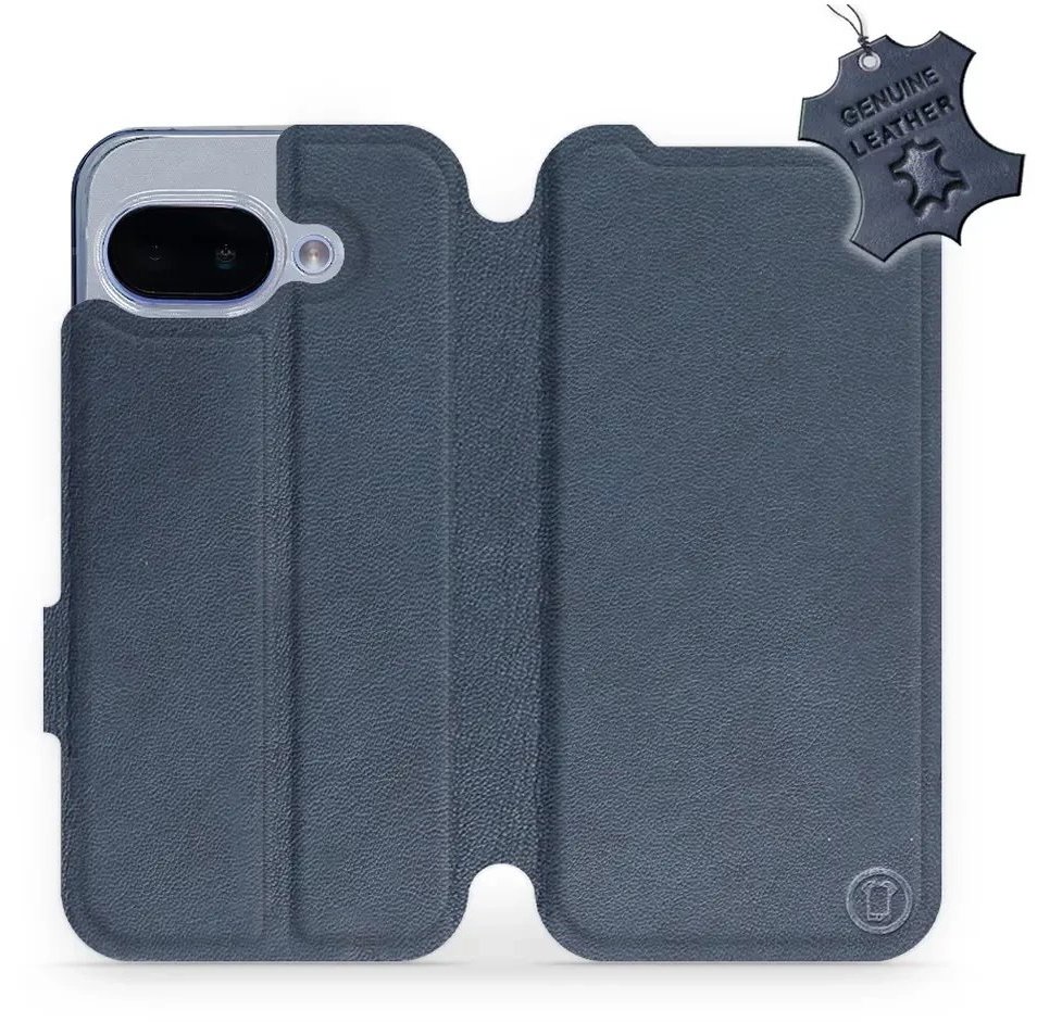 Mobiwear flip knižkové pre Google Pixel 9a - Modré, kožené