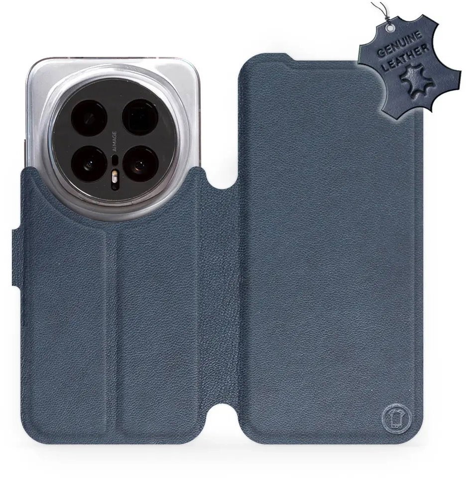 Mobiwear Kožené flip pouzdro pro Honor Magic8 Pro - modré
