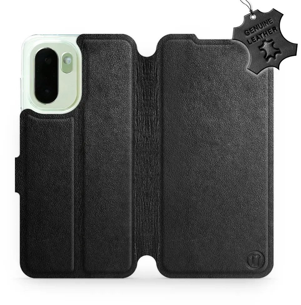 Mobiwear Kožené flip pouzdro pro OnePlus 15R - černé