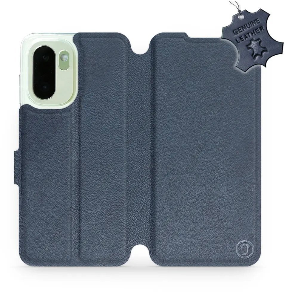 Mobiwear Kožené flip pouzdro pro OnePlus 15R - modré