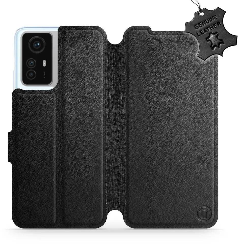 Kožené Mobiwear flip na Xiaomi Redmi Note 12S – čierne – L_BLS