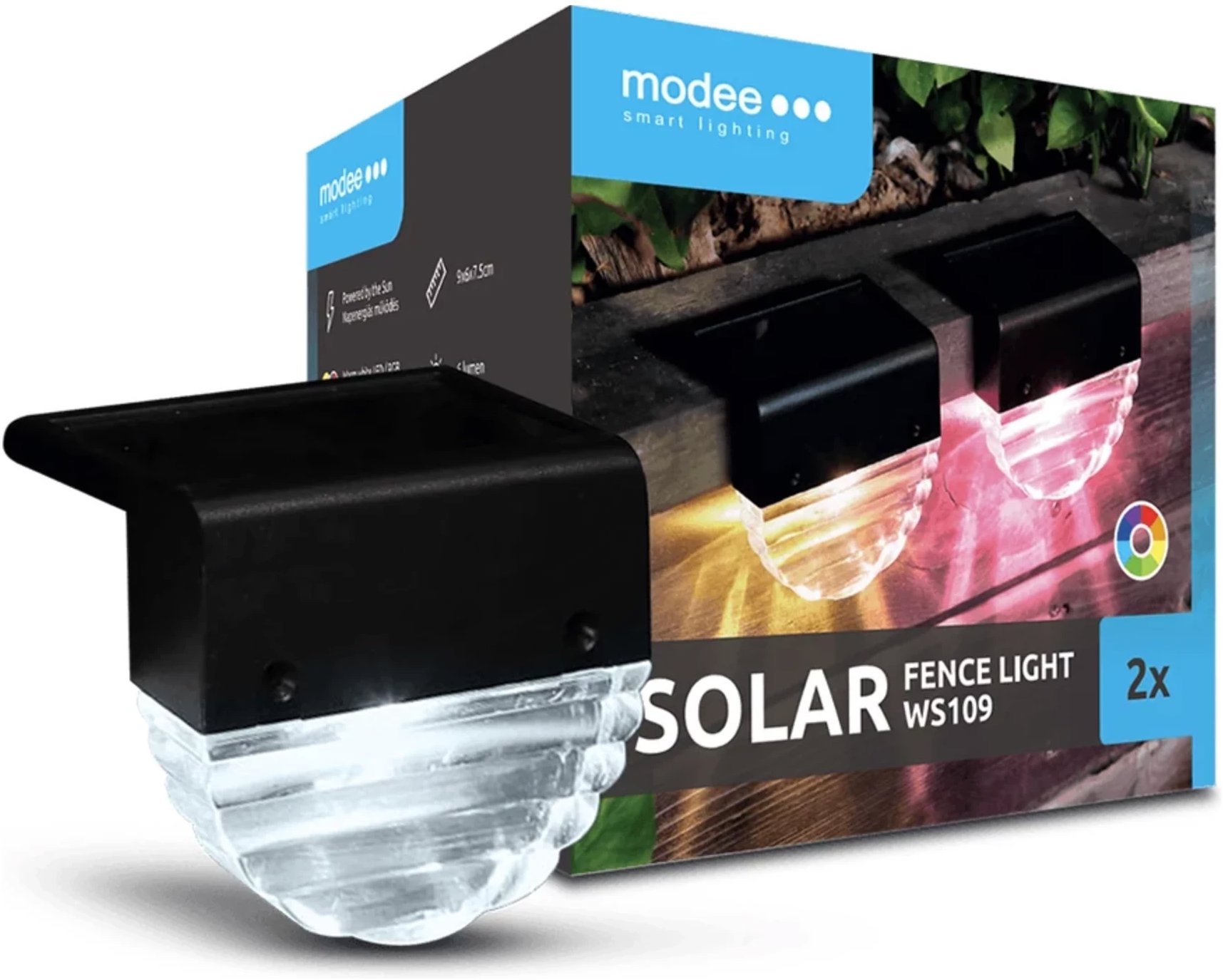 Modee Lightning Solárne svietidlo WS109 RGB 2 ks