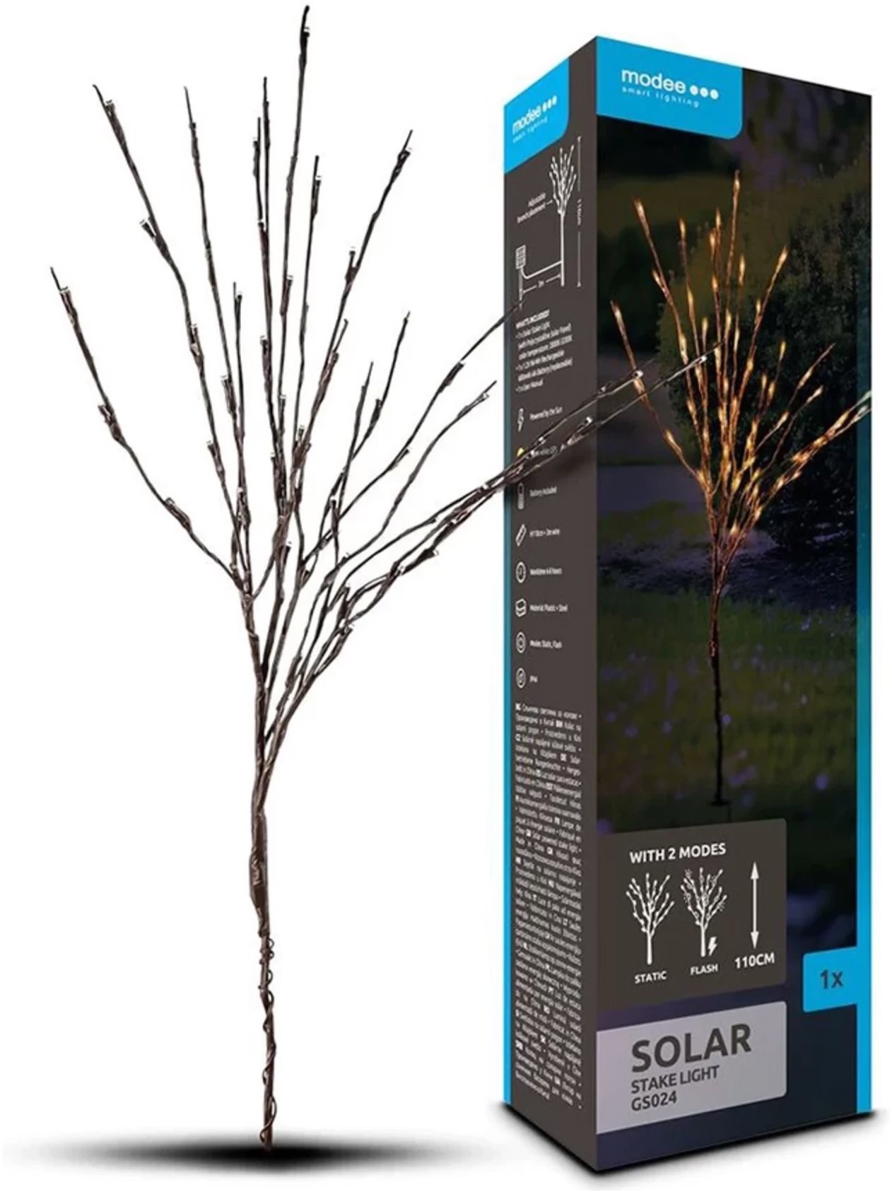 Modee Lightning Solárne svietidlo GS024 zapichovacie 110 cm 1 ks