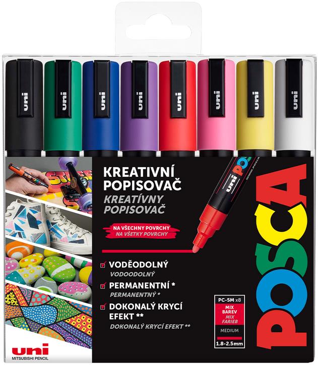 UNI Posca 5M 8 ks základné