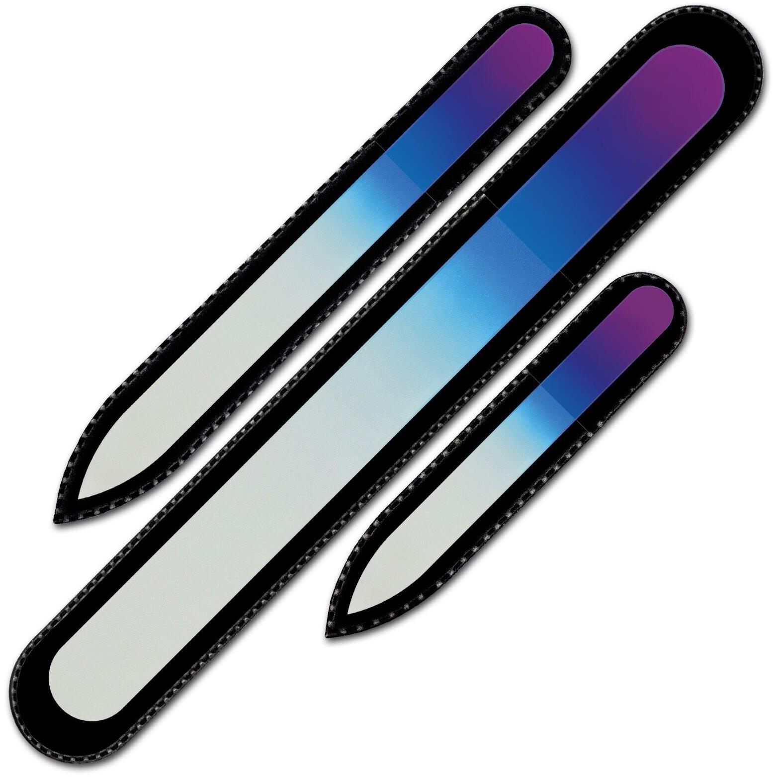 Mont Bleu Sada 3 farebných sklenených pilníkov na nechty R-BMS03