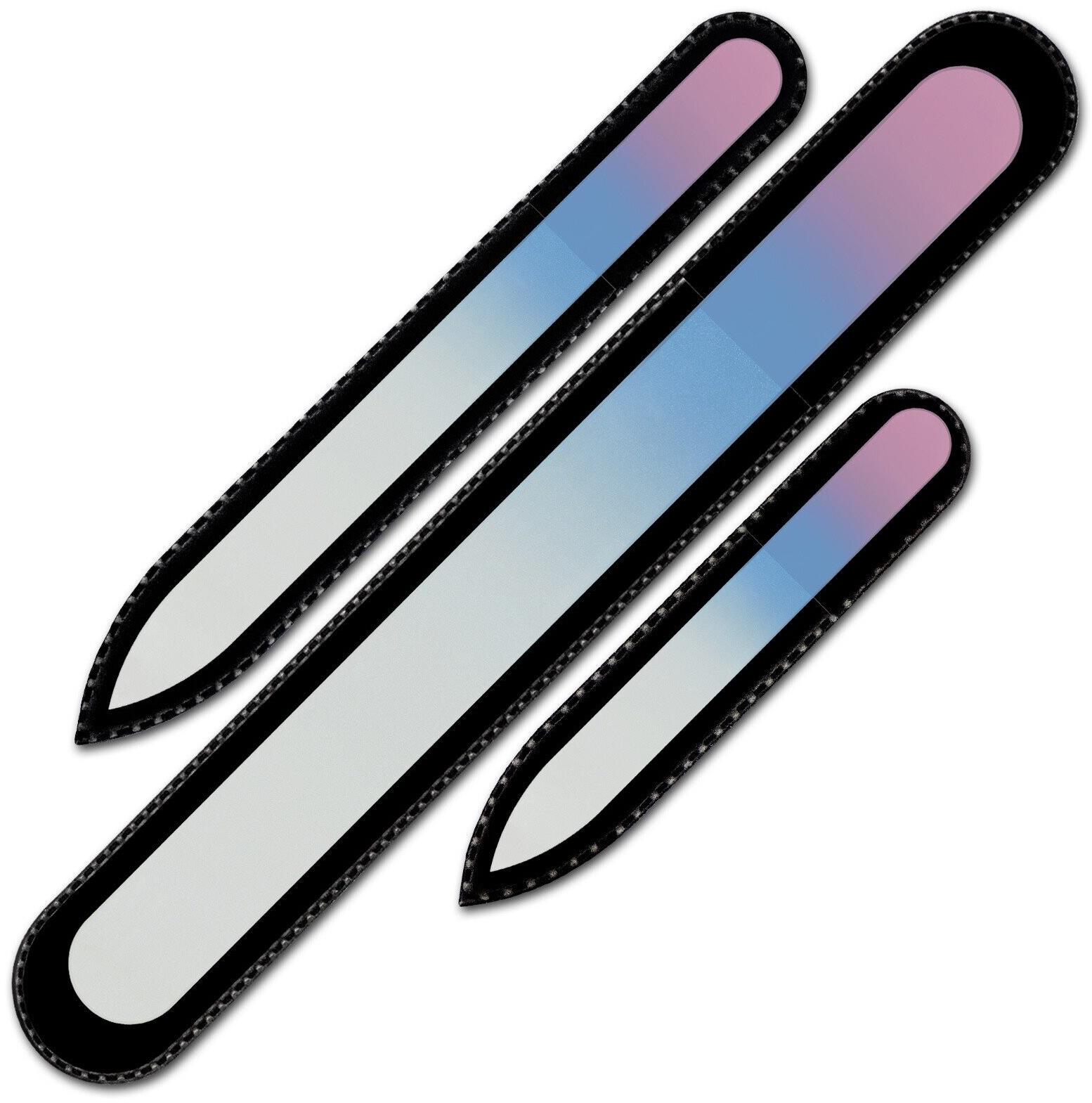 Mont Bleu Sada 3 farebných sklenených pilníkov na nechty R-BMS18