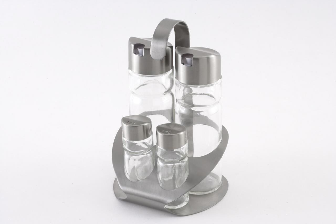 Monix Sabor – súprava na olej, ocot, soľ a korenie so stojanom