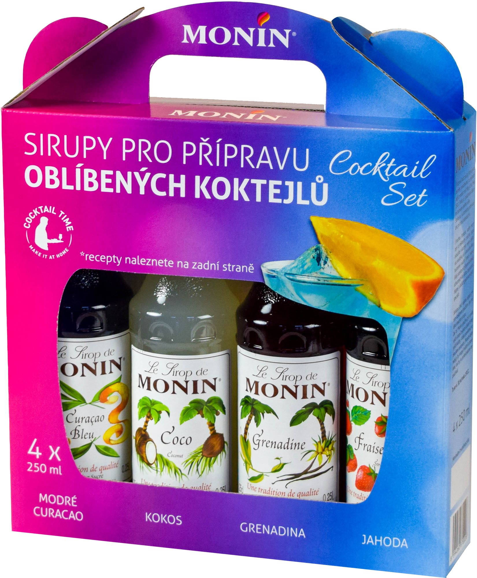 MONIN COCKTAIL BOX 4 x 0,25 l sirup
