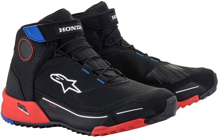 ALPINESTARS topánky CR-X DRYSTAR HONDA kolekcia, čierne/červené/modré, 2025, veľ. 42