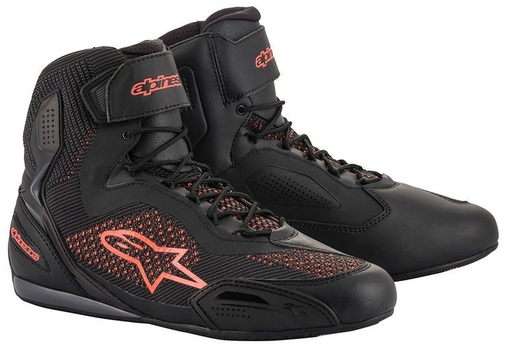ALPINESTARS topánky FASTER-3 RIDEKNIT, čierne/červené fluo, 2025, veľ. 44