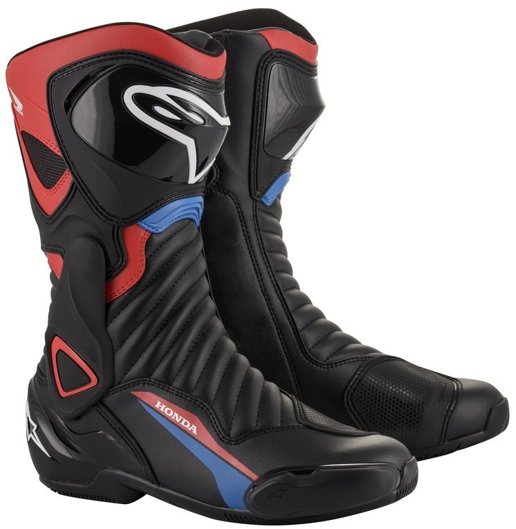 ALPINESTARS topánky S-MX 6 HONDA kolekcia, čierne/červené/modré/biele, 2025, veľ. 46