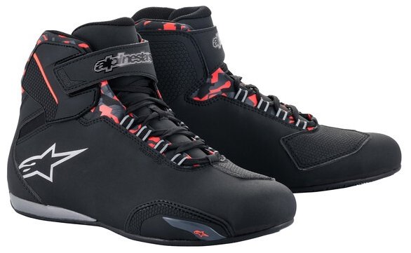 ALPINESTARS topánky SEKTOR WATERPROOF, čierne/červené/sivé/camo, 2025, veľ. 41